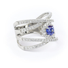 Anillo de Tanzanita Grande Con Plata