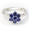 Anillo Flor en Plata con Tanzanita