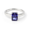 Anillo de Tanzanita Corte Esmeralda