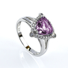 Anillo de Plata con Alejandrita Corte Triangular
