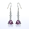 Aretes de Alejandrita ( Rosa/Morado ) en Plata de Ley .925