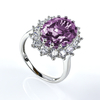 Alexandrite Princess Kate Style Silver Ring