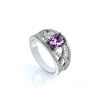 Anillo de Plata con Piedra de Amatista en Corte Ovalado