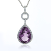 Huge Pear Cut Alexandrite .925 Silver Pendant