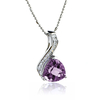 Dije de Plata Fina .925 con Alejandrita Bicolor ( Morado/Azul )