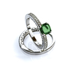 Doble Anillo de Plata Esmeralda