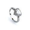 Hermoso Anillo de Compromiso en Plata de Ley 925 Corazón