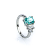 Anillo de Paraiba Con Tres Piedras