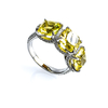 Anillo de Alejandrita Corte Trillion Yellow to Peach 8 mm