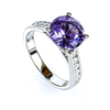 Anillo Solitario de Plata Fina .925 con Alejandrita