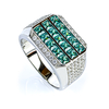 Anillo de Alejandrita Para Hombre Plata