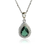 Hermoso Dije de Plata .925 con Alejandrita Azul a Verde