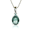 Dije de Plata de Ley con Alejandrita ( Verde/Azul )