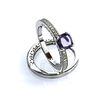 Doble Anillo de Plata Amatista