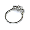 Anillo de Compromiso En Plata de Ley 3 Piedras