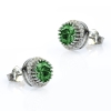 Pendientes de Plata Esterlina con Esmeralda