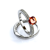Doble Anillo de Plata Opalo de Fuego