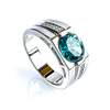 Anillo De Alejandrita Para Hombre Hecho Con Plata