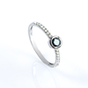 Anillo de Oro Solido de 14K con Diamantes Azules 0.36 Quilates