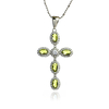 Cruz de Plata Con Alejandrita