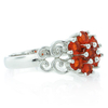 Genuine Fire Cherry Opal Silver Ring