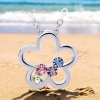 Collar de Flor con Cristales Swarovski de Colores