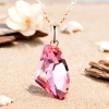 Divino Collar de Cristal Swarovski Bañado en Oro de 18K Color Rosa