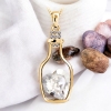 Collar de Cristal Swarovski en Forma de Botella con Baño de Oro 18k