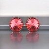 Aretes Solitarios de Color Rojo Fuego de Cristal Swarovski
