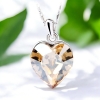 Corazón de Cristal Swarovski en Collar Amarillo