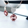 Dije de Plata 925 Con Color de Amatista Swarovski