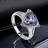 Anillo de Plata con Alejandrita Corte Triangular