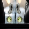 Hermoso Juego de Dije y Aretes de Plata .925 con Alejandrita Amarilla