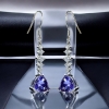Aretes de Alejandrita ( Rosa/Morado ) en Plata de Ley .925