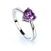 Anillo de Alejandrita en Plata de Ley 925 Corte Corazón