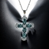 Preciosa Cruz de Plata Con Alejandrita y Circonitas 32 mm x 20 mm