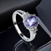 Anillo de Plata con Alejandrita Bicolor ( Morado/Rosa )