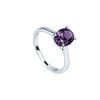 Elegante Anillo de Plata de Ley con 8 mm x 6 mm Alejandrita