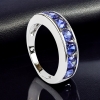 Churumbela Anillo de Plata de Ley con Tanzanita