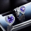 Aretes de Corazon con Tanzanita en Plata 925
