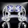 Aretes de Tanzanita Con Plata