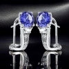 Aretes de Tanzanita con Plata