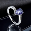 Anillo de Alejandrita Cambia de Color Azul Morado