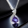 Dije de Plata Fina .925 con Alejandrita Bicolor ( Morado/Azul )