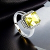 Anillo de Alejandrita Amarilla Con Plata Cambia de Color