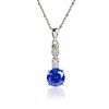 Tanzanite Pendant and Earrings Set With 925 Sterling Silver