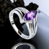 Anillo de Plata de Ley 925 con Amatista