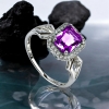 Anillo de Plata De Ley 925 con Amatista