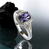 Anillo de Plata Con Amatista