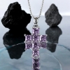 Cruz con Amatista en Plata de Ley .925